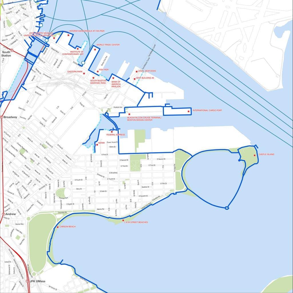 harborwalk בוסטון מפה
