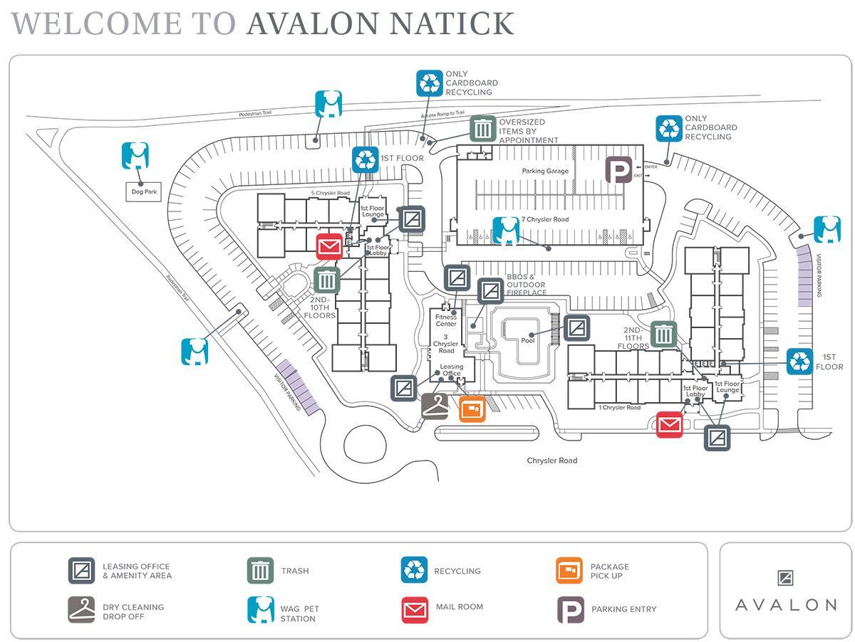 מפה של Natick Mall