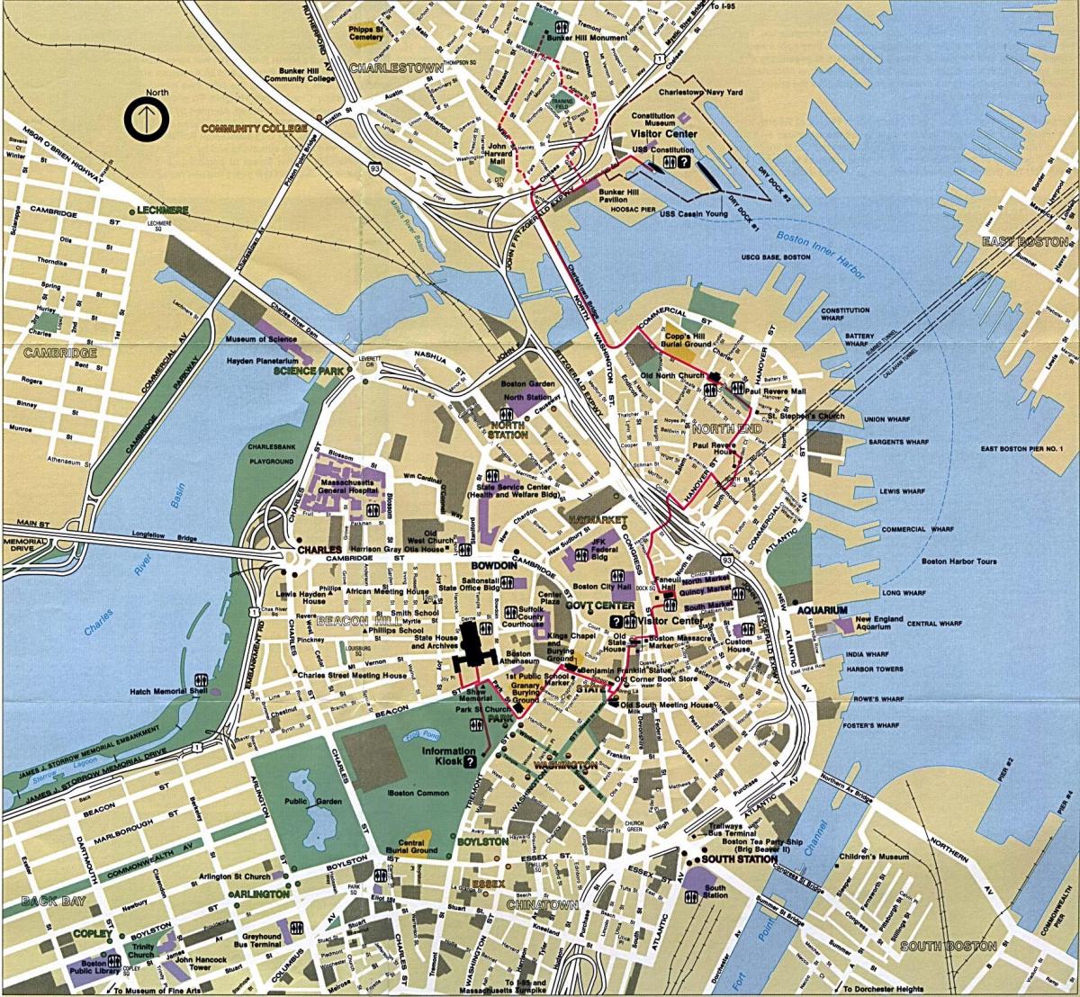 בוסטון עיר מפה