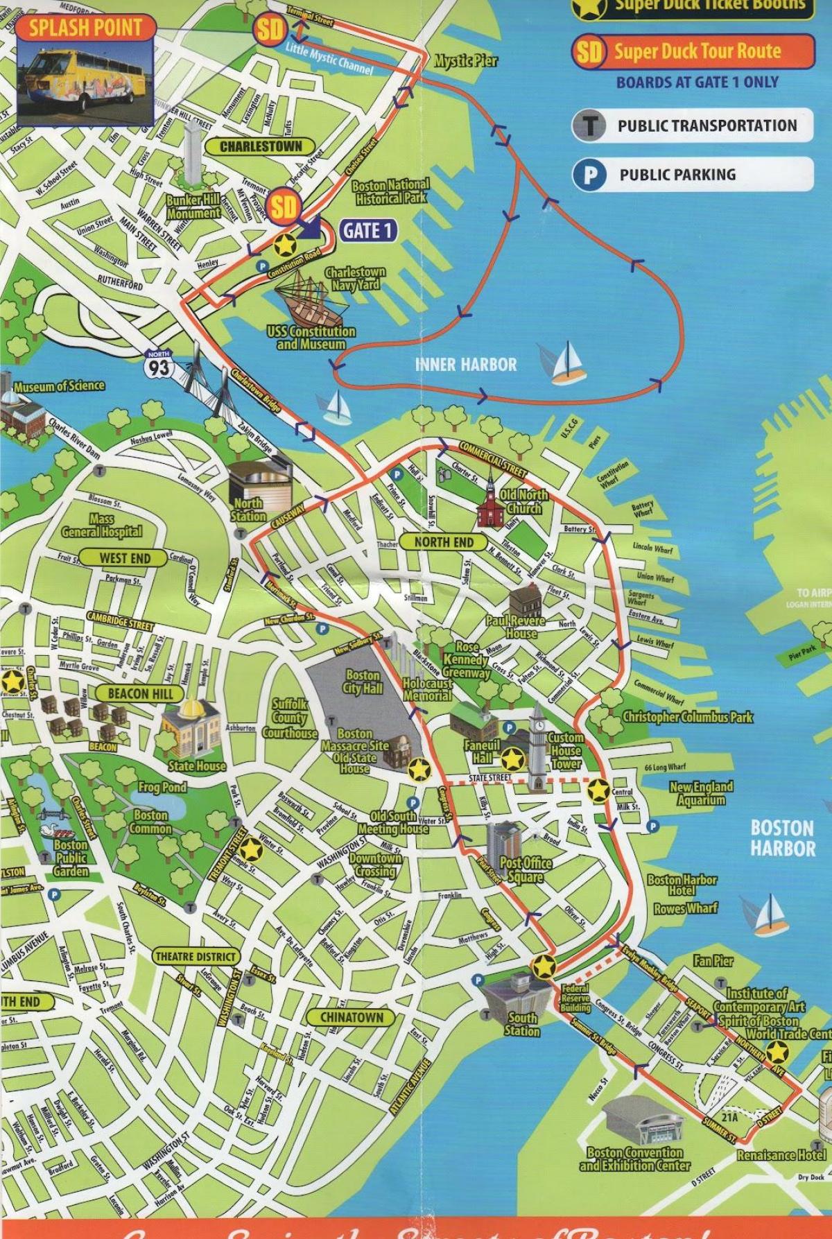 מפה של בוסטון סיור