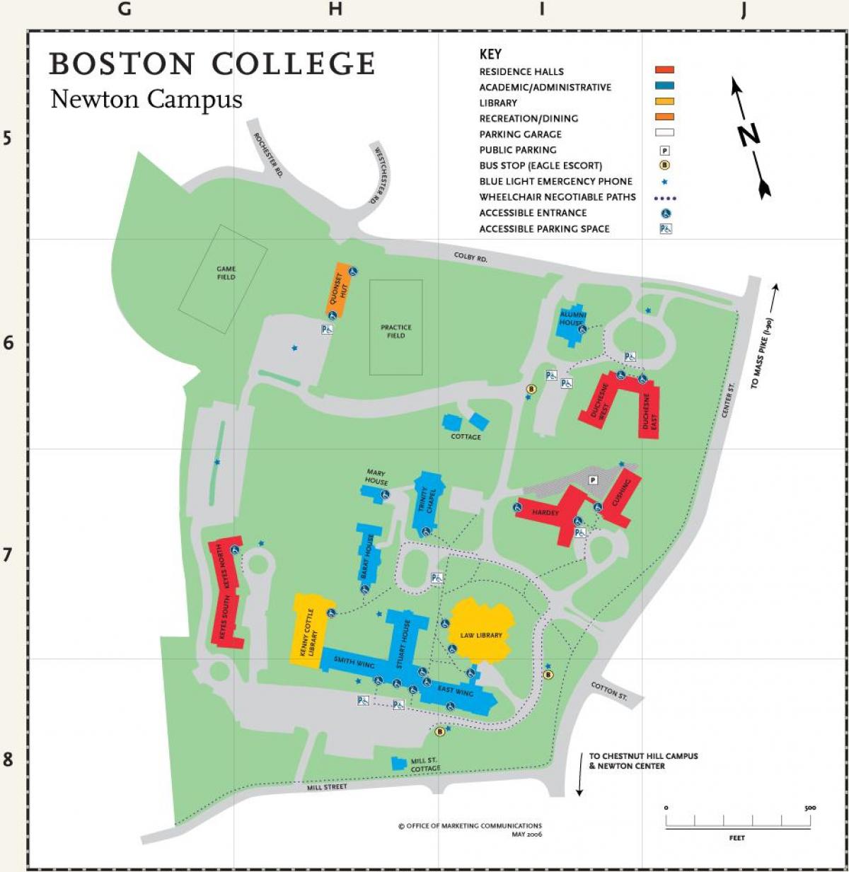 מפה של בוסטון קולג'