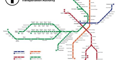 הרכבת התחתית של בוסטון מפה