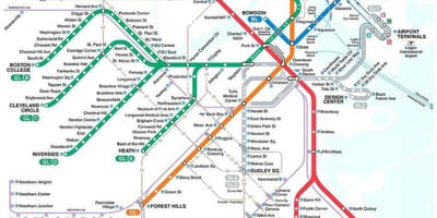 MBTA בוסטון מפה