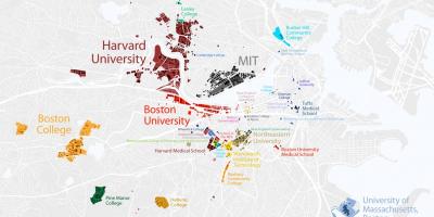 מפה של אוניברסיטת בוסטון