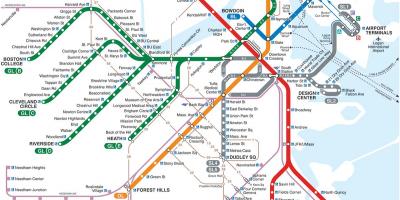MBTA מפת הקו האדום
