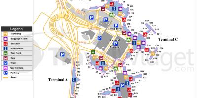 מפה של נמל התעופה הבינלאומי לוגן